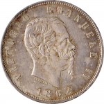 1152D 5 lire 1862 Scudo sannitico 2° tipo Napoli Argento