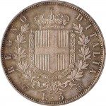 1153R 5 lire 1862 Scudo sannitico 2° tipo Torino Argento