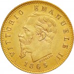 1149D 5 lire 1865 Scudo sannitico Torino Oro