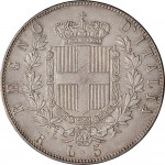 1165R 5 lire 1872 Scudo sannitico 2° tipo Roma Argento