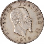 1169D 5 lire 1875 Scudo sannitico 2° tipo Milano Argento