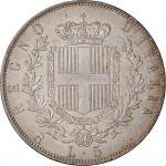 1174R 5 lire 1878 Scudo sannitico 2° tipo Roma Argento