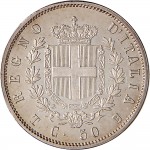 1192R 50 centesimi 1861 Scudo sannitico 1° tipo Torino Argento