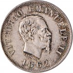 1193D 50 centesimi 1862 Scudo sannitico 1° tipo Napoli Argento