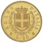 1119R 50 lire 1864 Scudo sannitico Torino Oro