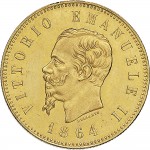 1119D 50 lire 1864 Scudo sannitico Torino Oro