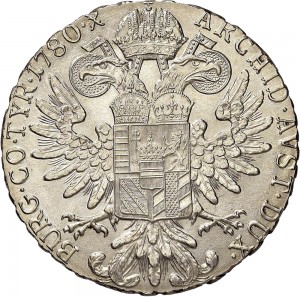 1700R Tallero di convenzione 1780 Aquila bicipite Roma Argento