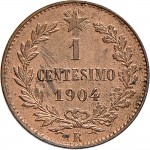 1564R 1 centesimo 1904 Valore entro semicorona di alloro e quercia Roma Rame