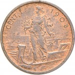 1569R 1 centesimo 1908 Italia marinara Roma Rame
