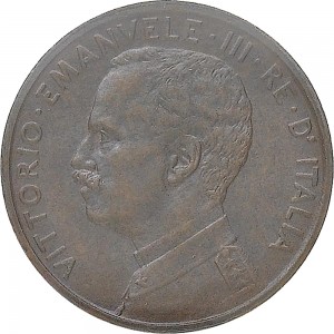 1575D-001 1 centesimo 1913 Italia marinara Roma Bronzo
