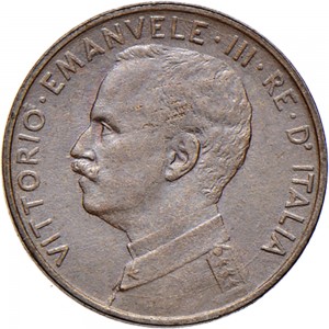 1580D 1 centesimo 1918 Italia marinara Roma Rame