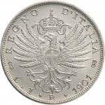 1422R 1 lira 1901 Aquila spiegata Roma Argento
