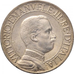 1429D 1 lira 1910 Italia su quadriga veloce Roma Argento