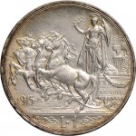 1432R 1 lira 1915 Italia su quadriga briosa Roma Argento