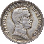 2619D 1 lira 1915 Italia su quadriga briosa Roma Argento Prova