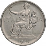 1438D 1 lira 1926 Italia seduta Roma Nichelio
