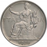 1440D 1 lira 1928 Italia seduta Roma Nichelio