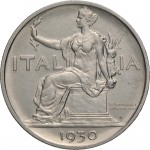 1442D 1 lira 1929 Italia seduta Roma Nichelio