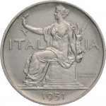1443R 1 lira 1931 Italia seduta Roma Nichelio