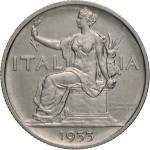 1445D 1 lira 1933 Italia seduta Roma Nichelio