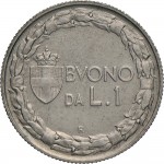 1446R 1 lira 1933 Italia seduta Roma Nichelio