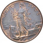 1497R 10 Centesimi 1908 Italia marinara Roma Rame
