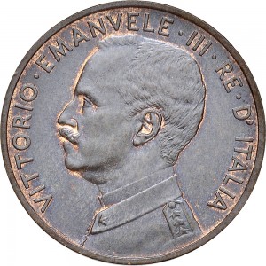 1497D 10 Centesimi 1908 Italia marinara Roma Rame