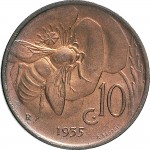 1515R 10 Centesimi 1935 Ape su fiore Roma Rame