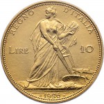 1357R 10 lire 1926 Italia aratrice Roma Oro