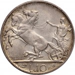 1363R 10 lire 1927 Italia su biga 1° tipo Roma Argento