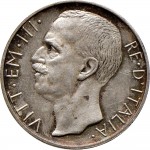 1367D 10 lire 1929 Italia su biga 1° tipo Roma Argento