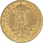 1313R 100 lire 1903 Aquila spiegata 1° tipo Roma Oro