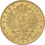 1314R 100 lire 1905 Aquila spiegata 1° tipo Roma Oro