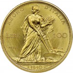 2265R 100 lire 1910 Italia aratrice Roma Oro Prova