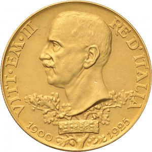1320D 100 lire 1925 Fante vittorioso 4° tipo Roma Oro