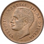 1551D 2 centesimi 1907 Valore entro semicorona di alloro e quercia Roma Rame