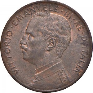 1555D-001 2 centesimi 1910 Italia marinara Roma Rame