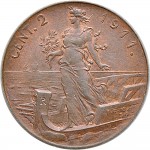 1556R 2 centesimi 1911 Italia marinara Roma Rame