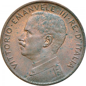 1557D 2 centesimi 1912 Italia marinara Roma Rame