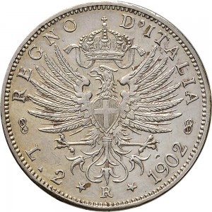 1394R 2 lire 1901 Aquila spiegata Roma Argento