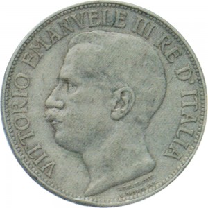1404D-001 2 lire 1911 Italia e Roma genitrice Roma Argento Croce Rossa