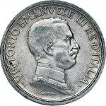 1406D 2 lire 1915 Italia su quadriga briosa Roma Argento