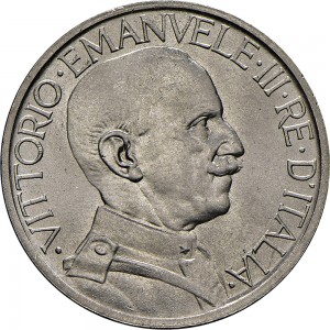 1409D 2 lire 1923 Fascio littorio Roma Nichelio