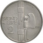 1417R 2 lire 1931 Fascio littorio Roma Nichelio