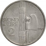 1418R 2 lire 1932 Fascio littorio Roma Nichelio