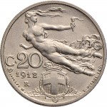 1477R 20 centesimi 1912 Libertà librata Roma Nichelio