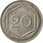 1496R 20 centesimi 1920 Valore entro esagono Roma Nichelio
