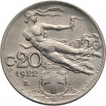 1483R 20 centesimi 1922 Libertà librata Roma Nichelio