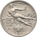 1484R 20 centesimi 1926 Libertà librata Roma Nichelio