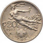 1485R 20 centesimi 1927 Libertà librata Roma Nichelio